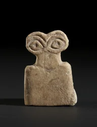Augenidol-Amulett, ca. 3500 v. Chr. (Gips)